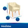Kit com 2 Poltronas Cadeira para Sala Confortável e Moderna Mila Suede:terracota - 7