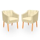 Ver imagem 1 de Kit com 2 Poltronas Cadeira para Sala Confortável e Moderna Mila Suede:terracota