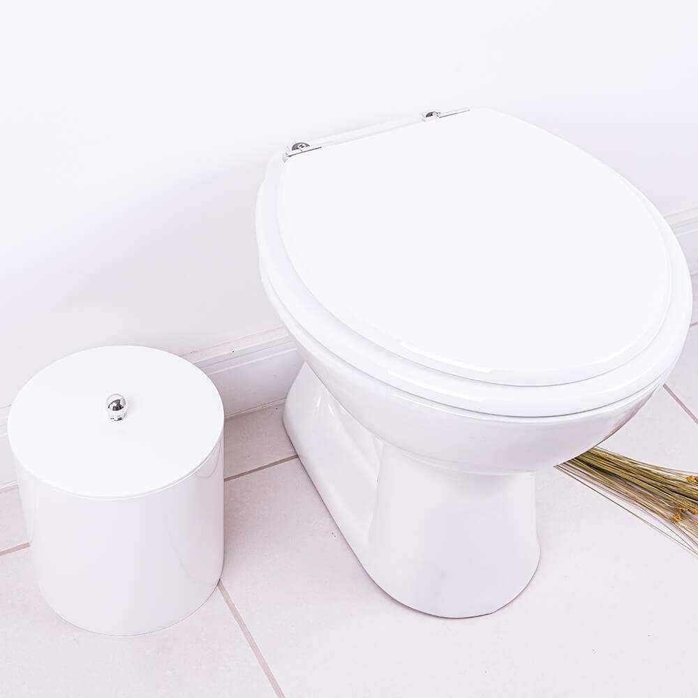 Tampa de Vaso Colonial Branco para Louça Hervy - 4