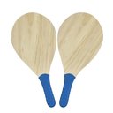 Ver imagem 5 de Kit 2 Raquete Madeira Frescobol Praia e 1 Bola Borracha