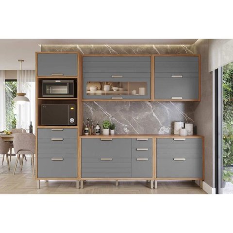 Módulo Cozinha Mgm Eloise 5 Peças C5p161 Cinamomo/platina-mgm