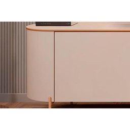 Rack Bancada P/ Tv até 75 Pol Celine 100% Mdf C/ Pés 241x57cm Bali/cedro - Dj Móveis - 5