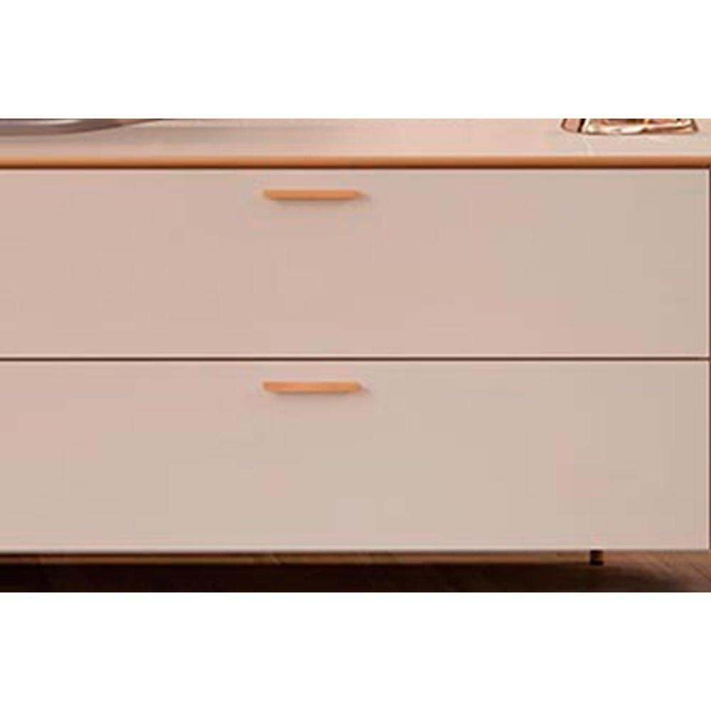 Rack Bancada P/ Tv até 75 Pol Celine 100% Mdf C/ Pés 241x57cm Bali/cedro - Dj Móveis - 7