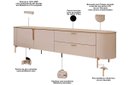Ver imagem 6 de Rack Bancada P/ Tv até 75 Pol Celine 100% Mdf C/ Pés 241x57cm Bali/cedro - Dj Móveis