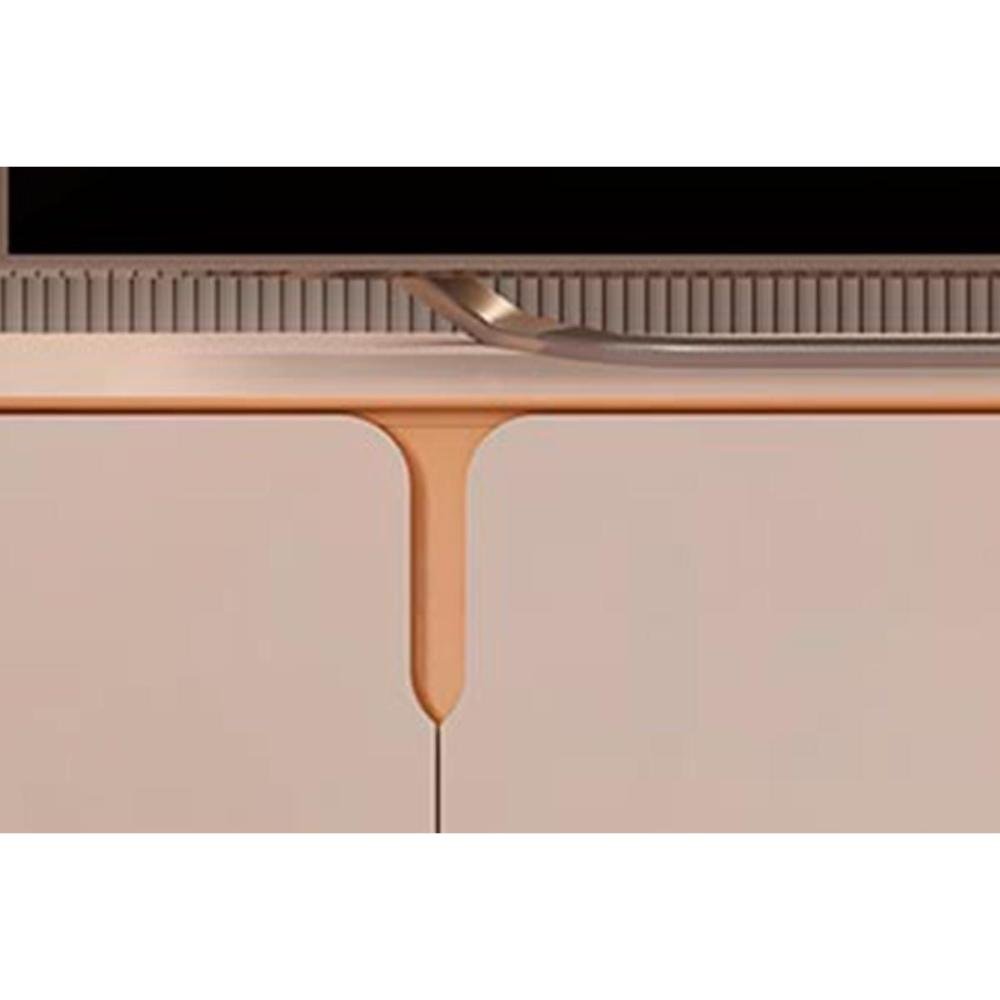 Rack Bancada P/ Tv até 75 Pol Celine 100% Mdf C/ Pés 241x57cm Bali/cedro - Dj Móveis - 6