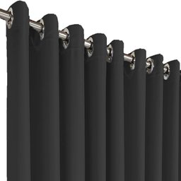 cortina para apartamento janela 2,80 x 1,50 Napoli preto - 3