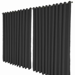 cortina para apartamento janela 2,80 x 1,50 Napoli preto - 2