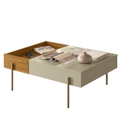 Mesa de Centro Leme Cumaru/Opala - Vrk Comercio On-Line