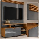 Ver imagem 4 de Home para TV até 60" 2 Portas Berlim Cinza Perolado Tauri Ripado Lukaliam