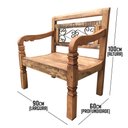 Ver imagem 2 de Poltrona Rústica em Madeira de Demolição para Varanda de Sítio Libertas Rosas Artesanato