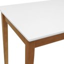 Ver imagem 4 de Mesa de Jantar Barcelona Madeira Maciça - Amêndoa - Tampo 120x60cm Branco/vidro Off-white