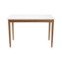 Ver imagem 3 de Mesa de Jantar Barcelona Madeira Maciça - Amêndoa - Tampo 120x60cm Branco/vidro Off-white