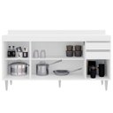 Ver imagem 2 de Balcão Multiuso para Cozinha com Tampo 4 Portas Lena Branco