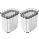 Ver imagem 1 de Kit 2 Potes Herméticos 1,5l Porta Mantimentos Plástico ou Transparente