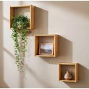 Ver imagem 2 de Kit 3 Nichos de Madeira Maciça 40x40