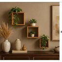 Ver imagem 3 de Kit 3 Nichos de Madeira Maciça 40x40