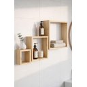 Ver imagem 1 de Kit 3 Nichos de Madeira Maciça 40x40