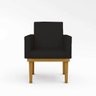 Kit 02 Poltronas Decorativa Reforçada Oferta Courino Balaqui Cor:preto - 3