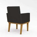 Ver imagem 4 de Kit 02 Poltronas Decorativa Reforçada Oferta Courino Balaqui Cor:preto