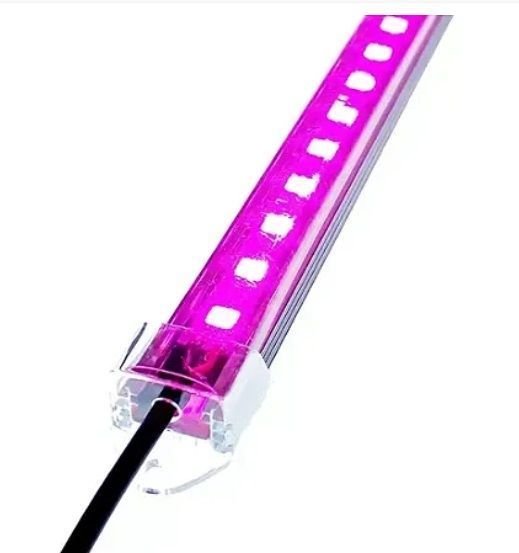 Barra Led 5054 com 100 Cm - 12v - Rosa - 72 Leds - 20w - com Calha de Proteção Transparente