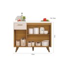 Ver imagem 4 de Balcão Gabinete para Pia 105m sem Tampo 3 Portas 1 Gaveta - Freijó Uv/off Acetinado Poliman