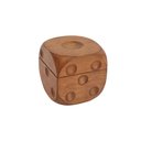 Ver imagem 1 de Peça Decorativa Pote Dado em Madeira Natural 12cm Fm0321 Btc