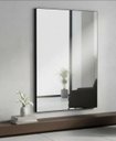 Ver imagem 1 de Espelho Retangular 40x60 com Moldura em Couro Preto