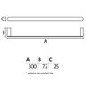 Porta Toalha - 30cm - Solano Black - 2