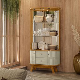 Aparador para Sala Buffet Monza e Cristaleira Moss Cumaru Opala – Madetec - 7