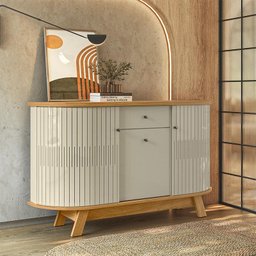 Aparador para Sala Buffet Monza e Cristaleira Moss Cumaru Opala – Madetec - 6