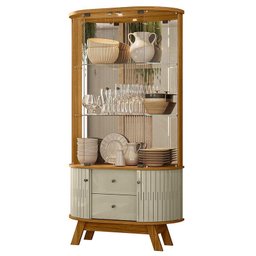 Aparador para Sala Buffet Monza e Cristaleira Moss Cumaru Opala – Madetec - 5