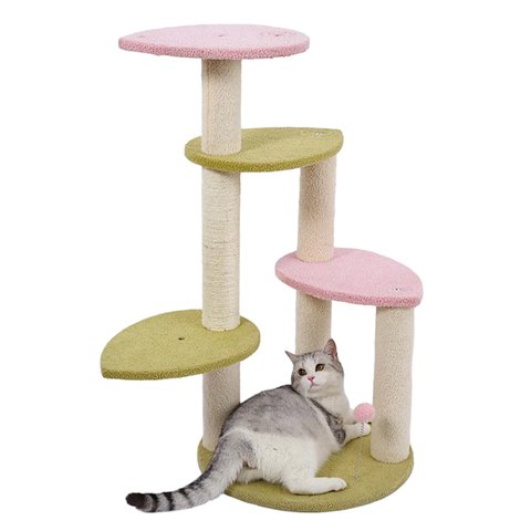 Arranhador Gato Pet Felino Casinha Brinquedo 5 Modos Animais Estimaçao Arranha Escala Confortavel Ac