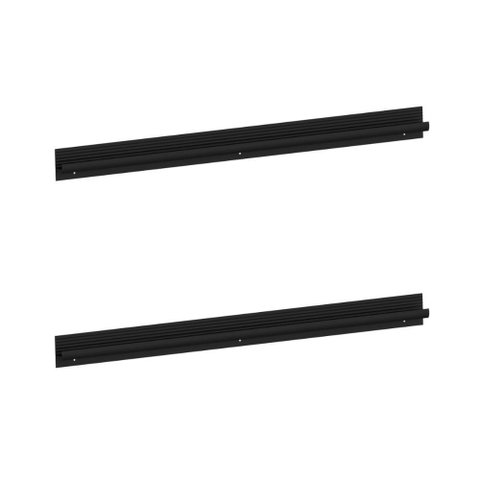 Kit 2 Puxadores 59,2cm para Armário Cozinha Aéreo/balcão 120cm Veneza Multimóveis Mp3080 Preto