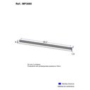 Ver imagem 3 de Kit 2 Puxadores 59,2cm para Armário Cozinha Aéreo/balcão 120cm Veneza Multimóveis Mp3080 Preto