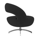 Ver imagem 6 de Poltrona Giratória 78cm Louk Veludo Preto - Sallar Home