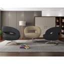 Ver imagem 2 de Poltrona Giratória 78cm Louk Veludo Preto - Sallar Home