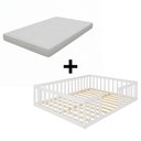 Ver imagem 2 de Cama Queen com Colchão em Madeira Maciça Esmeralda Branco