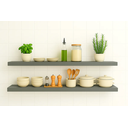 Ver imagem 2 de Prateleira Mdf 160x20 Moderna Suporte Parede Invisivel 30mm:cinza Escuro