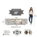 Ver imagem 4 de Rack para TV até 65 Polegadas com LED 2 Portas e 2 Gavetas Multimóveis Crpro-RCK007 Mel/Arenas