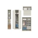Ver imagem 5 de Quarto Casal Modulado Seletto 5 Peças (1 Ponte + 1 Closet Canto + 1 Guarda Roupa 2 Portas de Correr