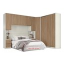 Ver imagem 4 de Quarto Casal Modulado Seletto 5 Peças (1 Ponte + 1 Closet Canto + 1 Guarda Roupa 2 Portas de Correr