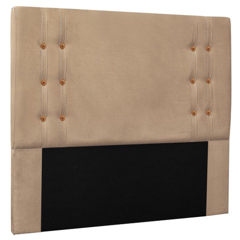 Cabeceira Estofada Cama Box Casal Monreale 140cm Suede Bege - Desk Design