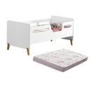 Ver imagem 1 de Cama Infantil Juvenil Cecília Montessoriana de Mdf com Pés de Madeira + Colchão D18