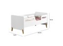 Ver imagem 2 de Cama Infantil Juvenil Cecília Montessoriana de Mdf com Pés de Madeira + Colchão D18