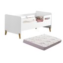 Ver imagem 1 de Cama Infantil Juvenil Cecília Montessoriana de Mdf com Pés de Madeira + Colchão D18