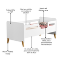 Ver imagem 4 de Cama Infantil Juvenil Cecília Montessoriana de Mdf com Pés de Madeira + Colchão D18