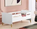 Ver imagem 6 de Cama Infantil Juvenil Cecília Montessoriana de Mdf com Pés de Madeira + Colchão D18