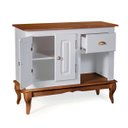 Ver imagem 4 de Gabinete para Banheiro 2 Portas 1 Gaveta e Nicho Dália 3058 - Off White/imbuia Glazer