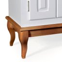 Ver imagem 3 de Gabinete para Banheiro 2 Portas 1 Gaveta e Nicho Dália 3058 - Off White/imbuia Glazer