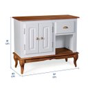 Ver imagem 5 de Gabinete para Banheiro 2 Portas 1 Gaveta e Nicho Dália 3058 - Off White/imbuia Glazer